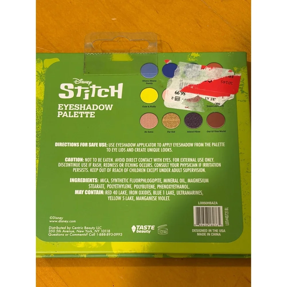 Disney Lilo & Stitch Eyeshadow Palette 12 Shades Taste Beauty Blue Yellow Brown